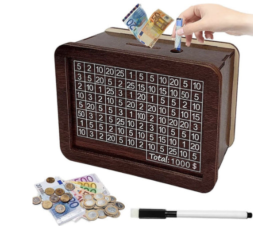 Home Quality Counter Wooden Piggy Bank