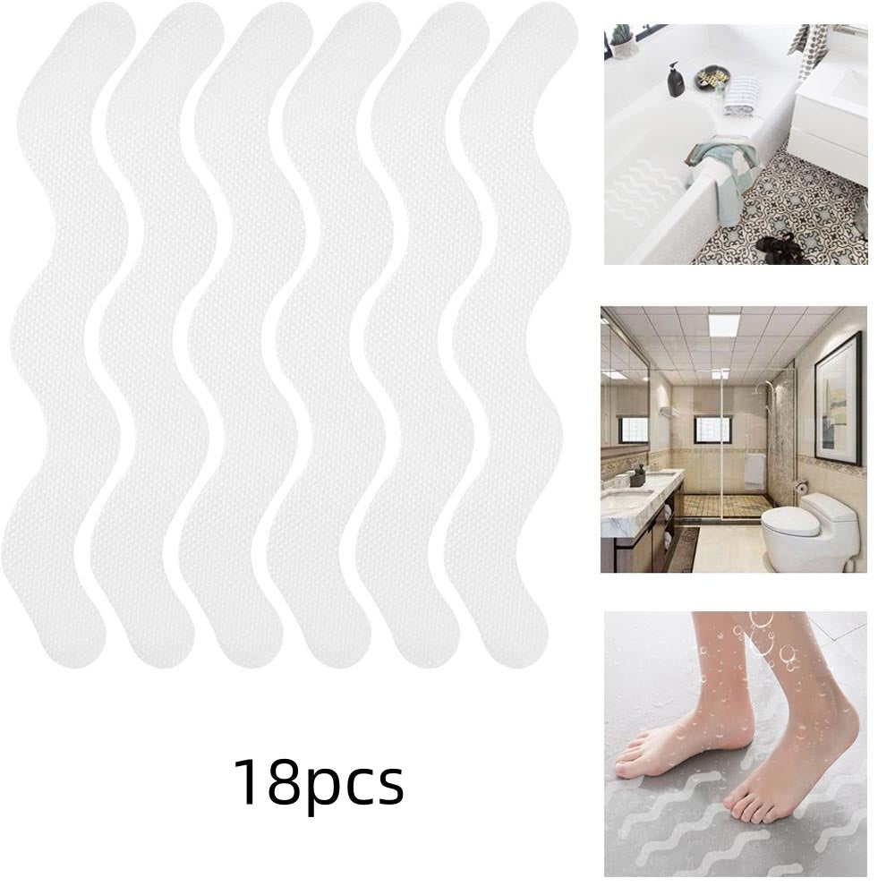S-type Bathroom Anti-slip Sticker Transparent PEVA Bathtub Stair Antislip Strip