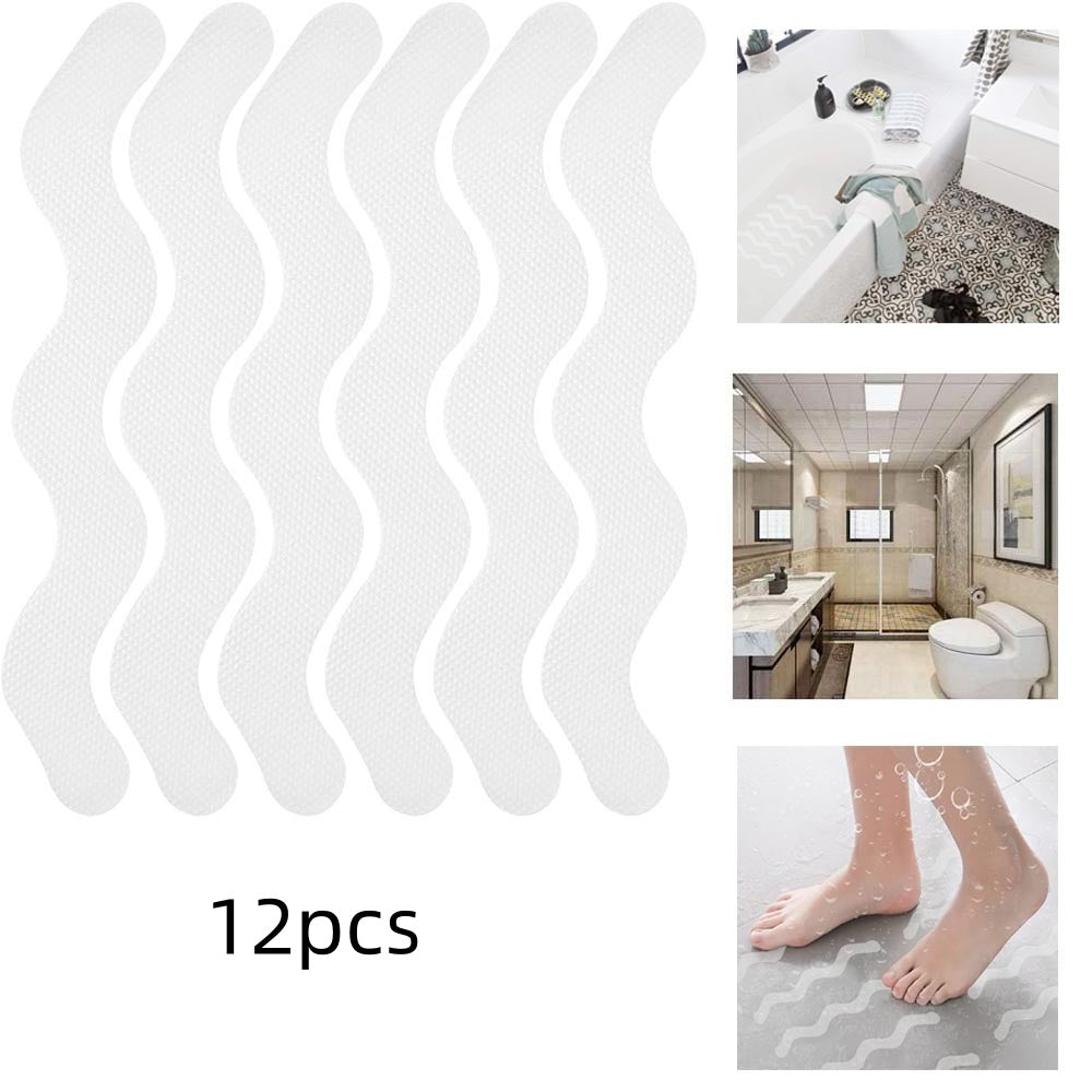 S-type Bathroom Anti-slip Sticker Transparent PEVA Bathtub Stair Antislip Strip