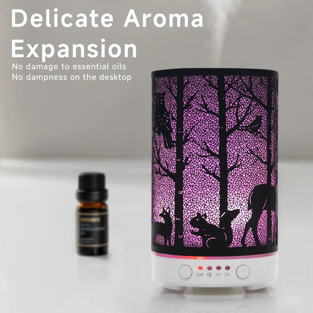 Air Aroma Humidifier Diffuser Essential Oils Humidifiers Hollow Deer Fragrance Diffuser Home Humidifier with LED Night Lights