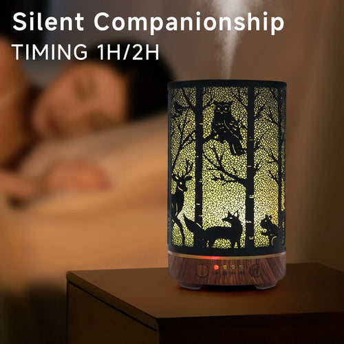 Air Aroma Humidifier Diffuser Essential Oils Humidifiers Hollow Deer Fragrance Diffuser Home Humidifier with LED Night Lights