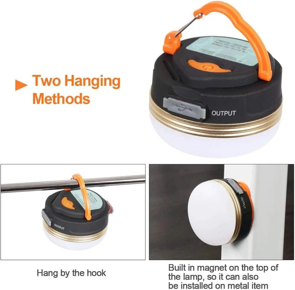 LED Lantern Portable Camping Light 3 Lighting Modes Camplights Hanging Outdoor Tent Home Emergency Lamp with Magnet