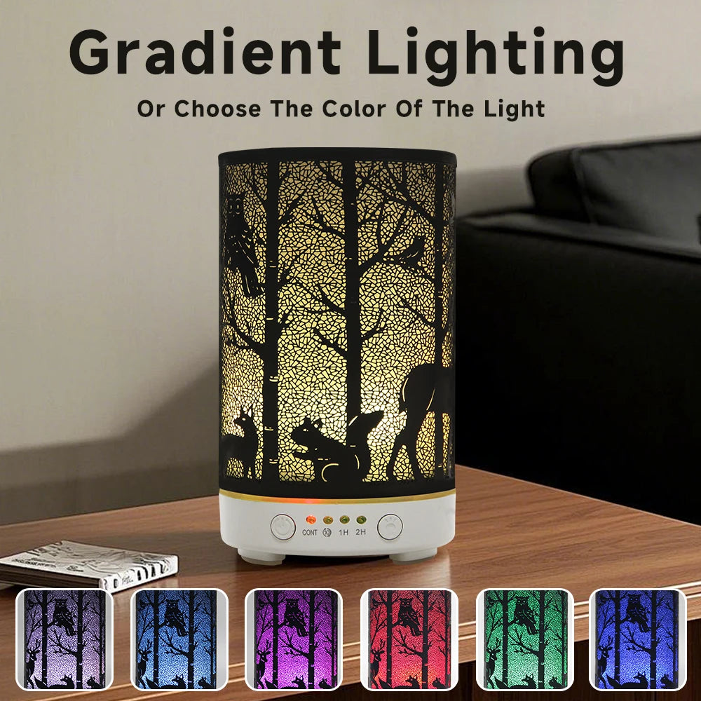Air Aroma Humidifier Diffuser Essential Oils Humidifiers Hollow Deer Fragrance Diffuser Home Humidifier with LED Night Lights