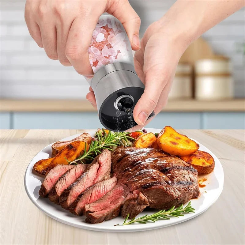 1/2pcs Manual Salt Pepper Grinder Pepper Grinder Salt Grinder Stainless Steel Salt and Pepper Shakers Kitchen Mills Accessories