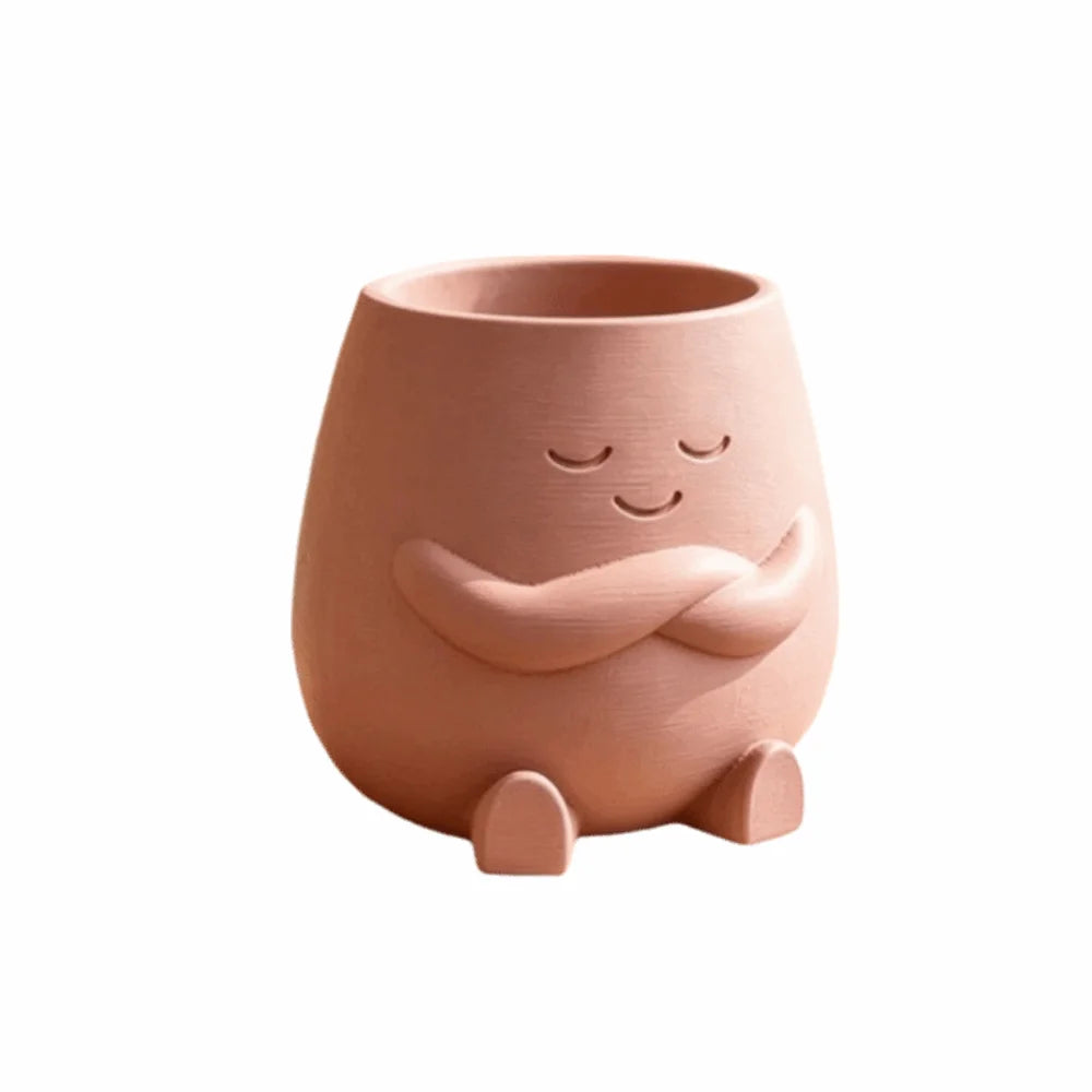 Novelty Mini Size Plant Pot 3D Printed Stylish Design Flowerpot Ornaments Holder Head Planter Garden Display