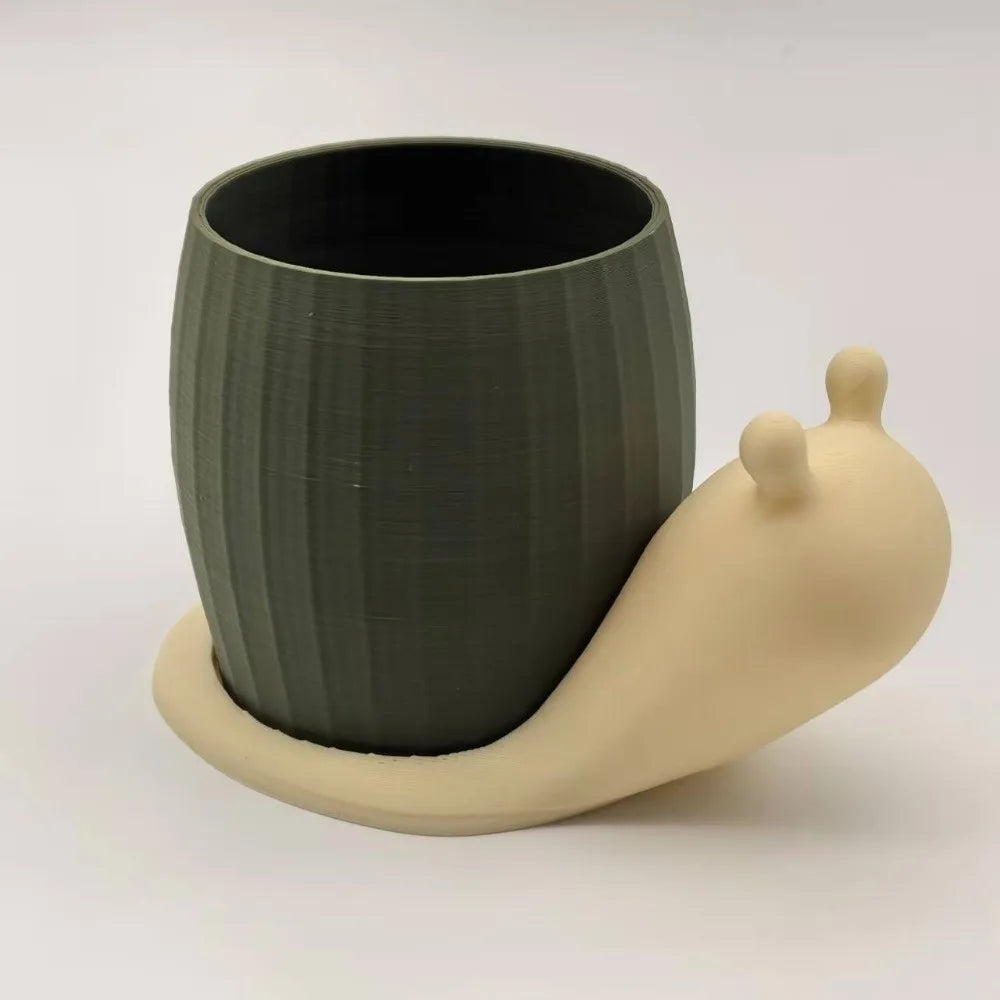 Creative Unique Snail-shaped Flower Pot Cute Corrosion Resistant Eco-Friendly Planter Plastic Green Onion Pots Balcony