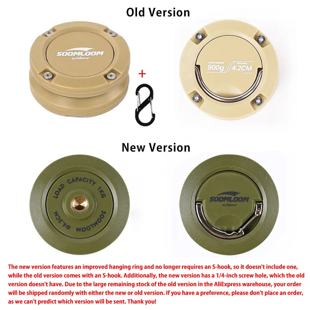 Soomloom Strong Magnetic Camping Hooks Portable Multipurpose Tent Hook Outdoor Tent Canopy Hanging Buckle Snap Clip Outdoor Tool
