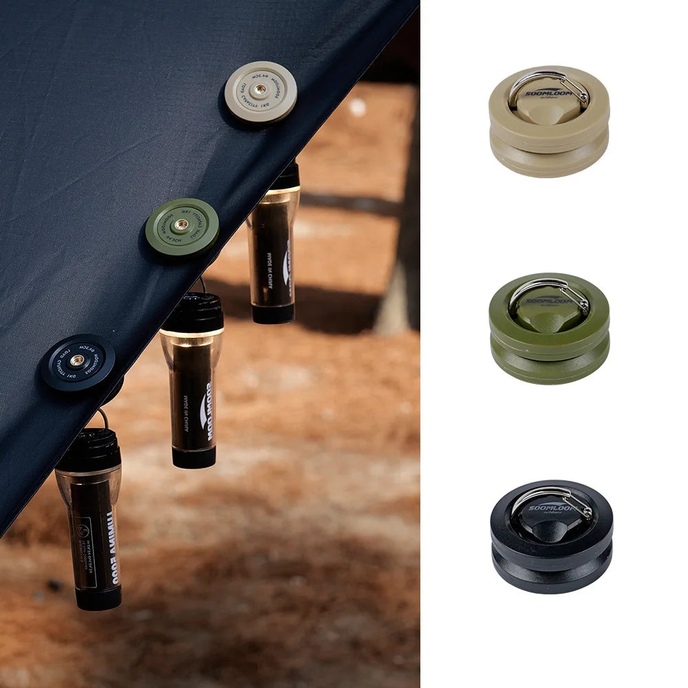 Soomloom Strong Magnetic Camping Hooks Portable Multipurpose Tent Hook Outdoor Tent Canopy Hanging Buckle Snap Clip Outdoor Tool