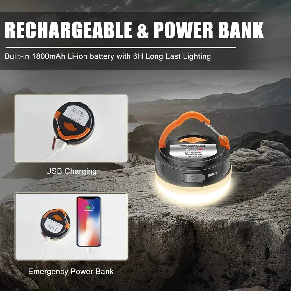 LED Lantern Portable Camping Light 3 Lighting Modes Camplights Hanging Outdoor Tent Home Emergency Lamp with Magnet