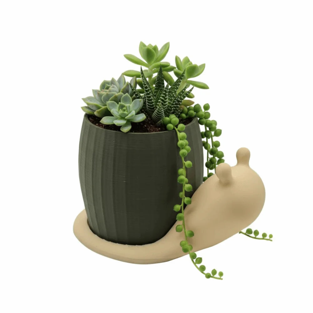 Creative Unique Snail-shaped Flower Pot Cute Corrosion Resistant Eco-Friendly Planter Plastic Green Onion Pots Balcony