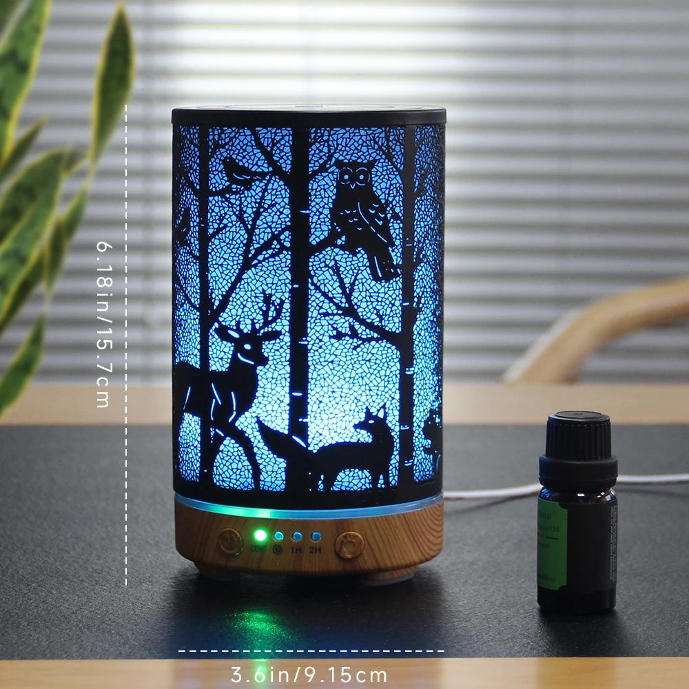 Air Aroma Humidifier Diffuser Essential Oils Humidifiers Hollow Deer Fragrance Diffuser Home Humidifier with LED Night Lights