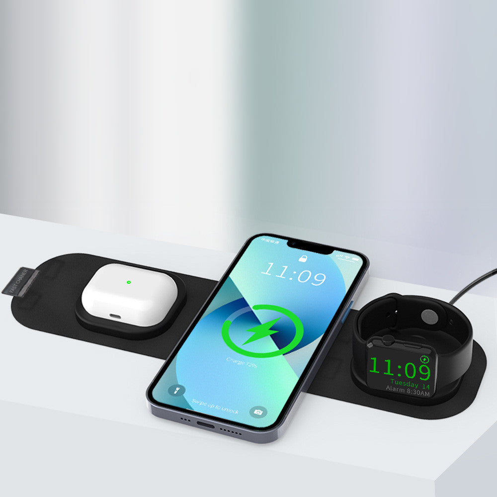 Caricatore Wireless 3 in 1 da Viaggio
