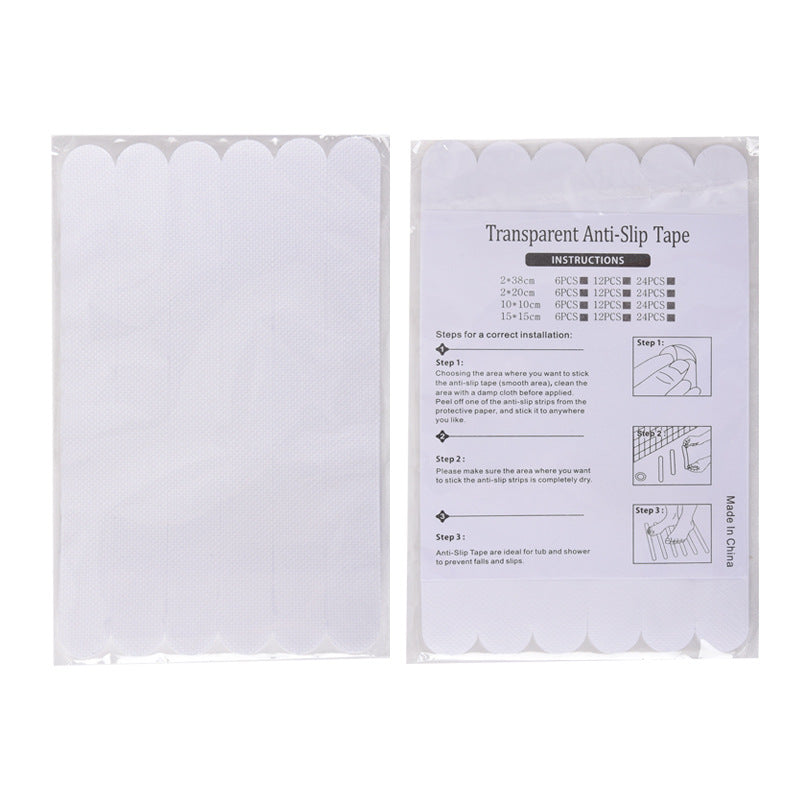 S-type Bathroom Anti-slip Sticker Transparent PEVA Bathtub Stair Antislip Strip