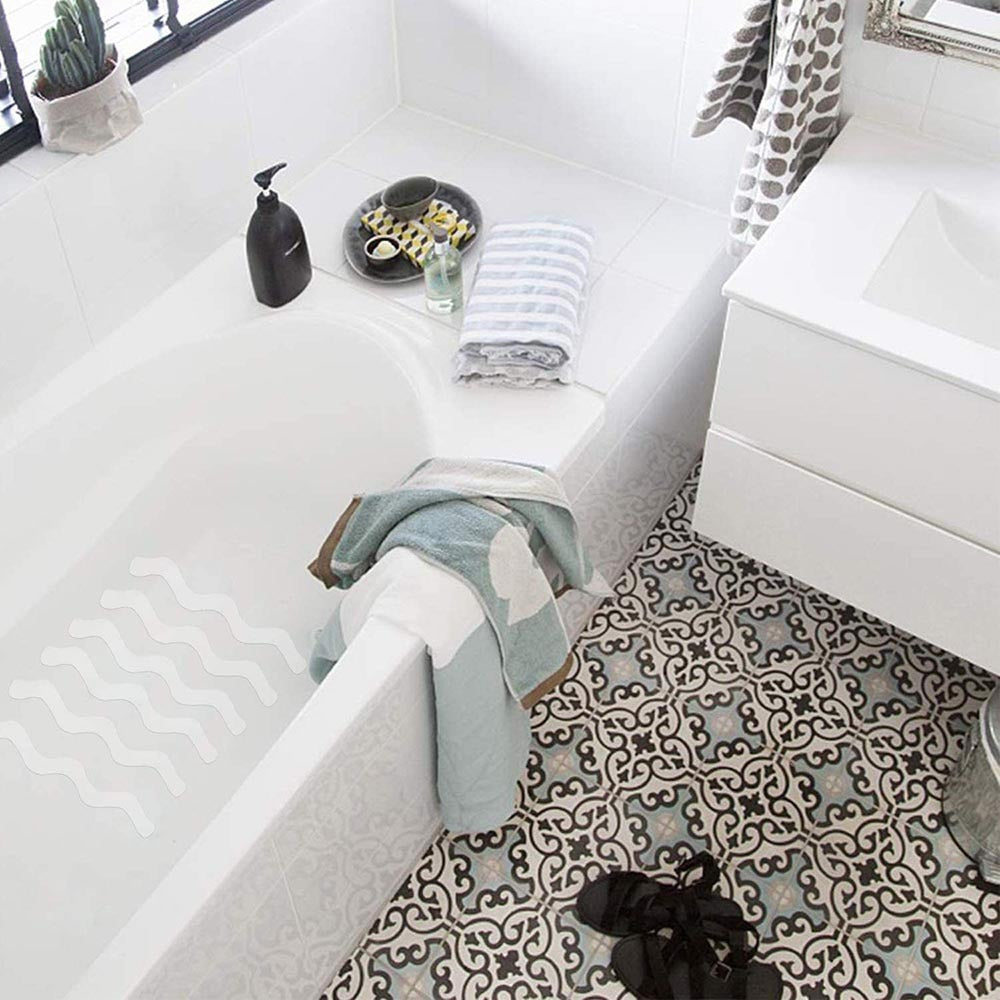 S-type Bathroom Anti-slip Sticker Transparent PEVA Bathtub Stair Antislip Strip