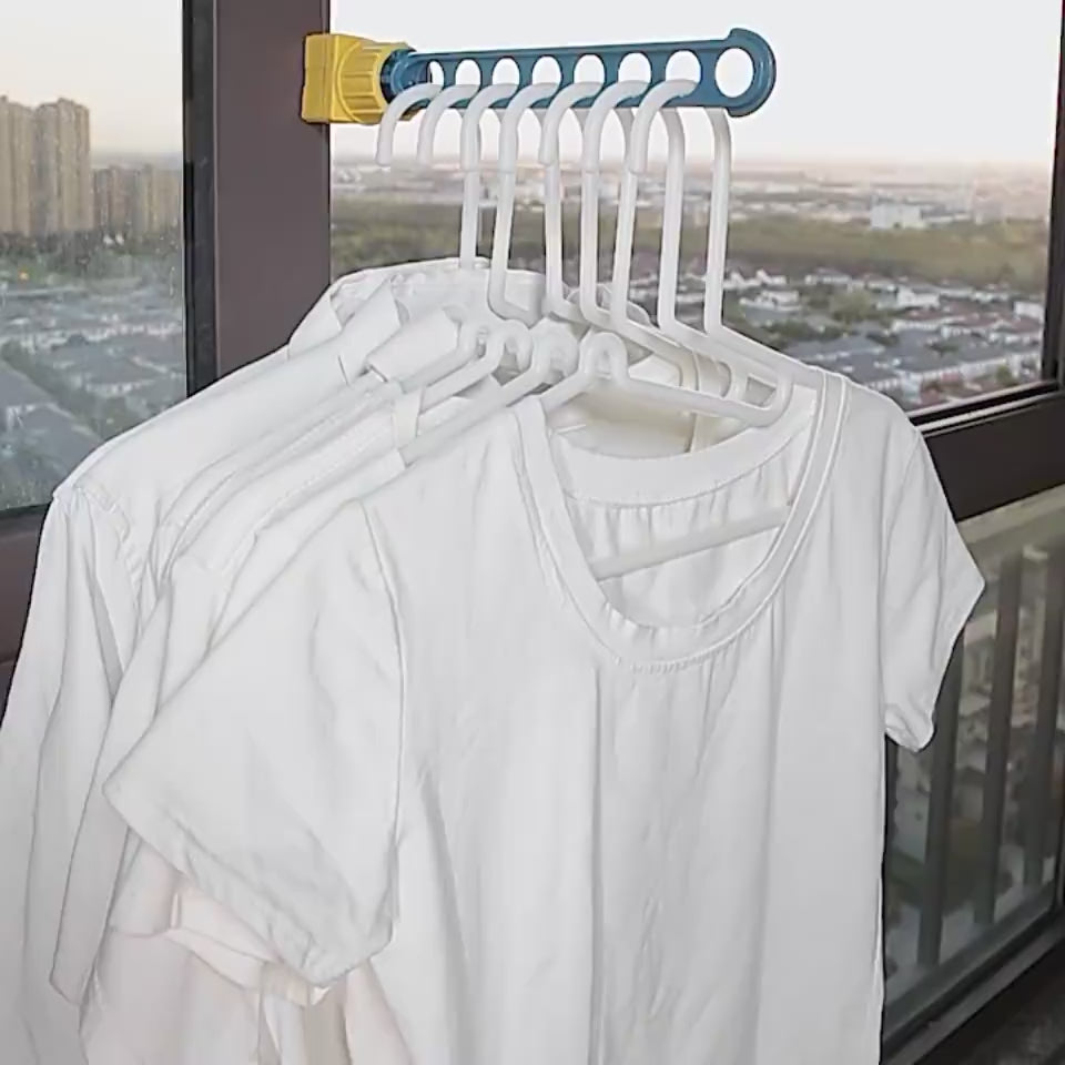 Rotating Snap-on Balcony Drying Rack Can Hang Wind