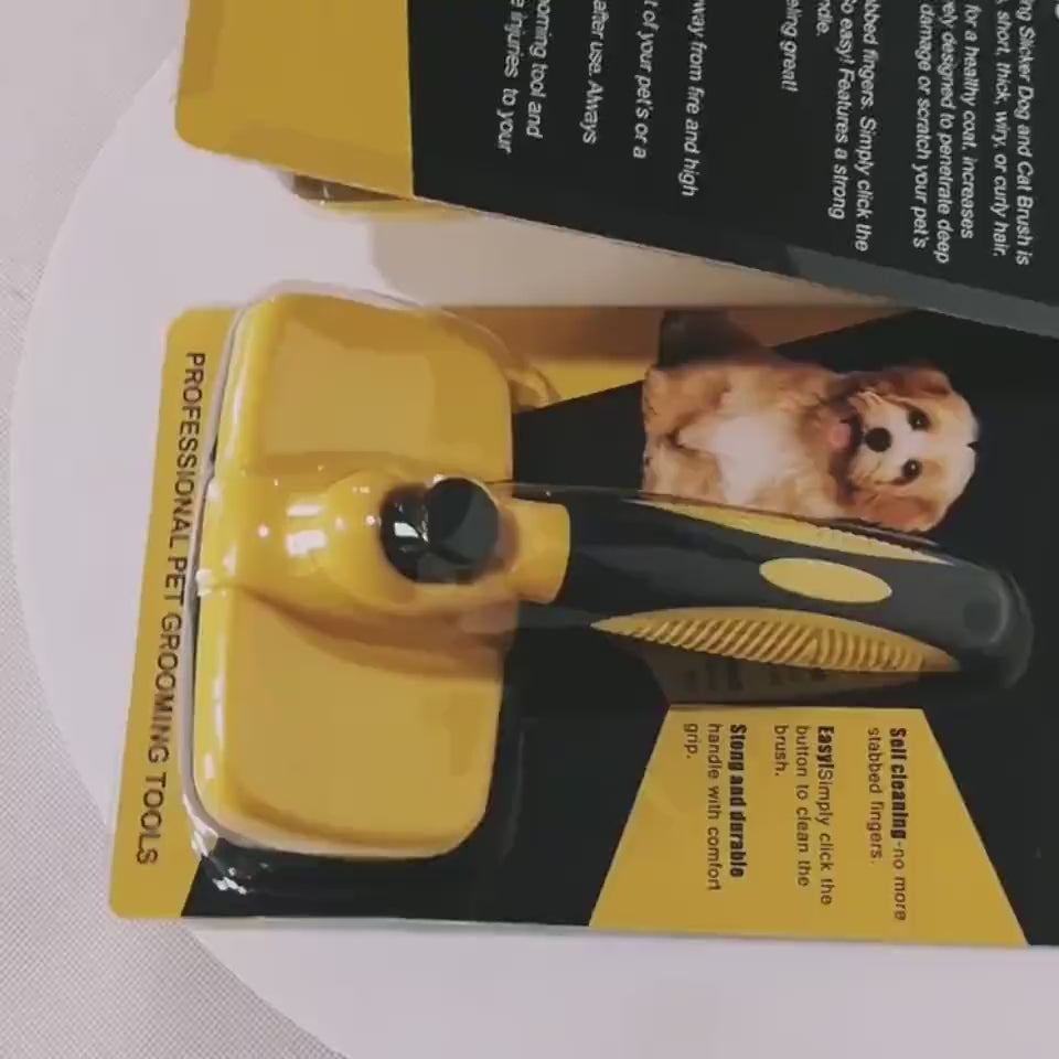 Automatic Pet Hair-pushing Comb Push-type Telescop